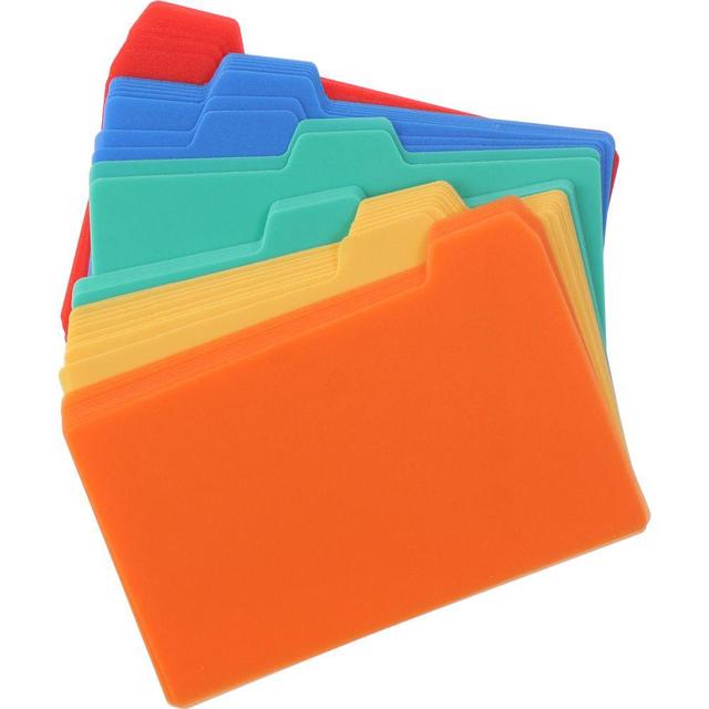 50 Pieces Index Card Dividers Set File Plastic 12.7*7.cm Tabs